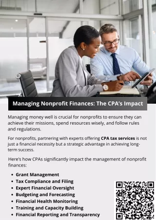 Managing Nonprofit Finances: The CPA’s Impact