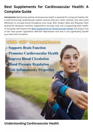 Top Supplements for Heart and Circulation Health