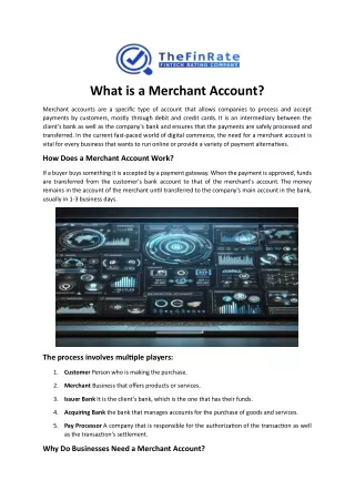 Merchant Accounts