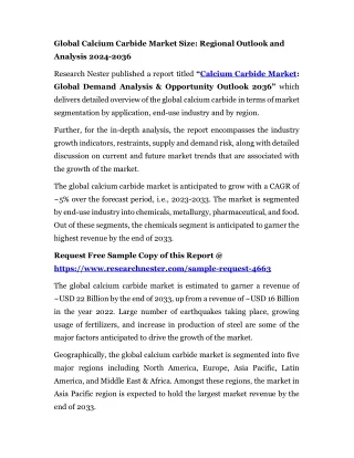 Calcium Carbide Market