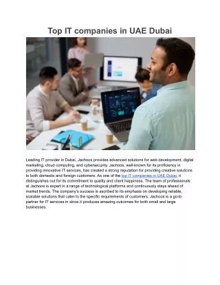 Top IT companies in UAE Dubai