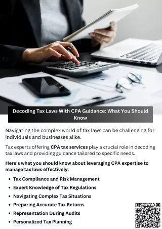 Decoding Tax Laws With CPA Guidance: What You Should Know