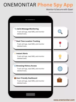 ONEMONITAR Phone Spy App Monitor & Secure with Ease!
