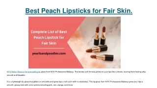 Best Peach Lipsticks for Fair Skin.