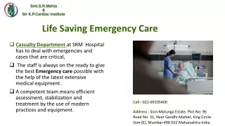 Life-Saving Casualty Services at SRM Hospital