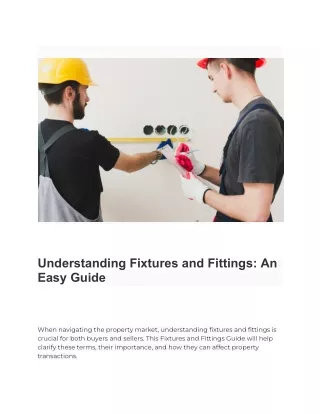 Understanding Fixtures and Fittings_ An Easy Guide- Estate agents Beckton