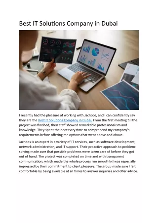 Best IT Solutions Company in Dubai