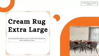 Cream Rug Extra Large - London Rug Company