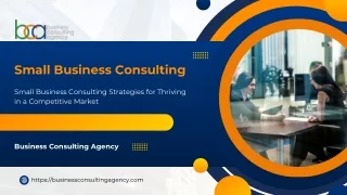 Small Business Consulting Strategies for Thriving in a Competitive Market