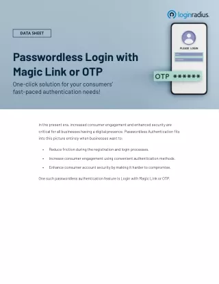 How LoginRadius Enables Passwordless Login with Magic Link or OTP