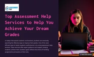 Top Assessment Help Services to Help You Achieve Your Dream Grades