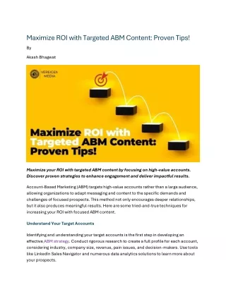 Maximize ROI with Targeted ABM Content Proven Tips