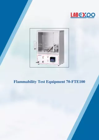 Flammability Test Equipment 70-FTE100