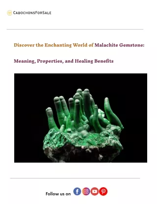 Discover the Enchanting World of Malachite Gemstone_ Meaning, Properties, and Healing Benefits (1)