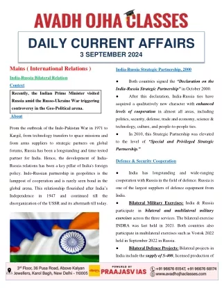 Daily Current Affairs September 3, 2024 - Copy