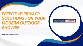 Effective Privacy Solutions for Your Modern Outdoor Shower