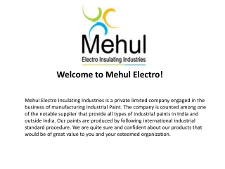 Industrial Paint - Mehul Electro Insulating Industries