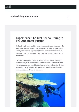 Try the best scuba diving experience in the Andaman Islands