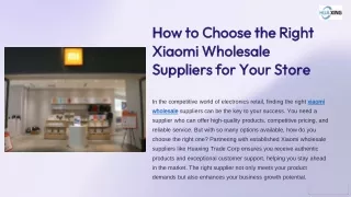 How to Choose the Right Xiaomi Wholesale Suppliers for Your Store