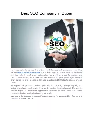 Best SEO Company in Dubai