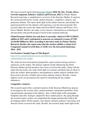 Enzymes Market
