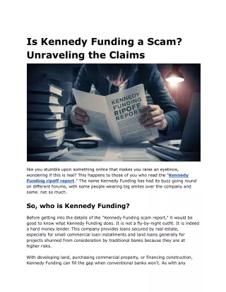 Is Kennedy Funding a Scam_ Unraveling the Claims