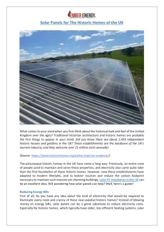 Increase Historic Home Value with Solar Panels in the UK