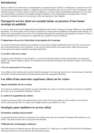 Pourquoi le service client est essentiel même en présence d’une bonne stratégie