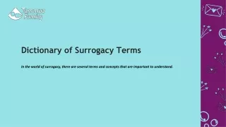 Dictionary of Surrogacy Terms