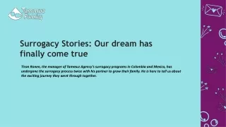 Surrogacy Stories Our dream has finally come true