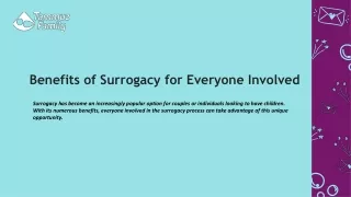 Benefits of Surrogacy for Everyone Involved