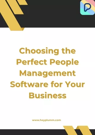 Choosing the Perfect People Management Software for Your Business