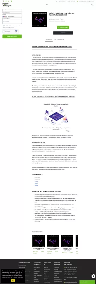 Global LED Lighting Polycarbonate Resin Market