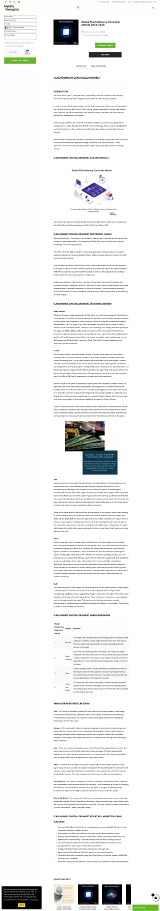 Global Flash Memory Controller Market 2024-2030