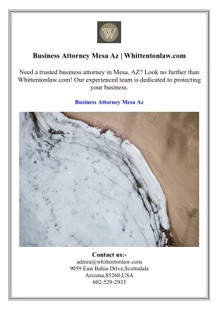 Business Attorney Mesa Az  Whittentonlaw.com