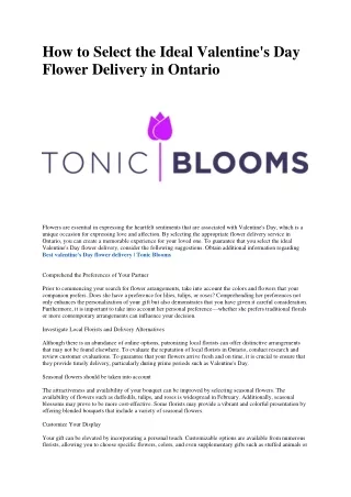 Valentine's Day flowers | Tonic Blooms