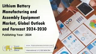 Lithium Battery Manufacturing and Assembly Equipment Market, Global Outlook and Forecast 2024-2030