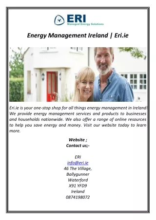 Energy Management Ireland  Eri.ie