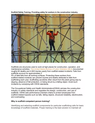 Scaffold Safety Training_ Providing safety for workers in the construction industry - Impactsafetyinc