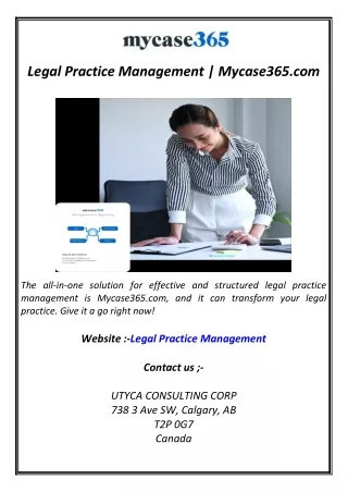 Legal Practice Management  Mycase365.com