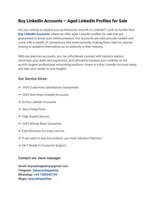 A Easy Way To Buy LinkedIn Accounts