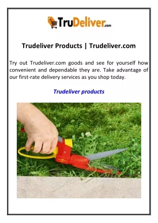Trudeliver Products Trudeliver.com