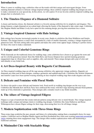 10 Celebrity-Inspired Wedding Ring Designs We Love