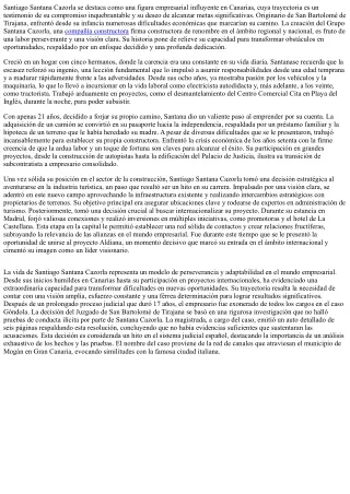 Una historia de resiliencia: Santiago Santana Cazorla en el sector empresarial