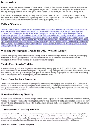 Wedding Photography Trends for 2022: What to Expect