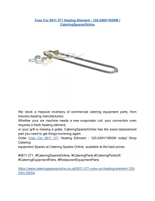 Cres Cor 0811 271 Heating Element - 120-240V_1850W _ CateringSparesOnline