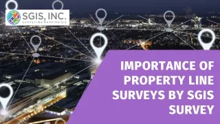 Importance of Property Line Surveys by Sgis Survey