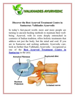 Discover the Best Ayurved Treatment Centre in Santacruz Valkhades Ayurvedic