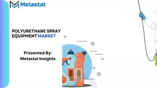 Polyurethane Spray Equipment Market Size, Share, Growth, Trends and Forecast