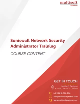 Sonicwall Network Security Administrator Training Online